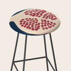 Pomegranate Fruit Navy Blue Stool Gallery Image 2