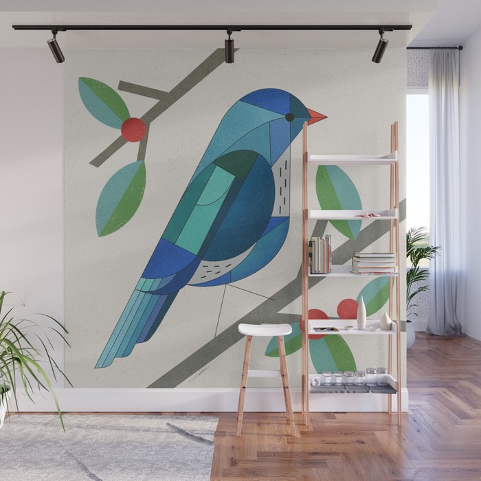 Blue Bird Wall Mural Gallery Image 1