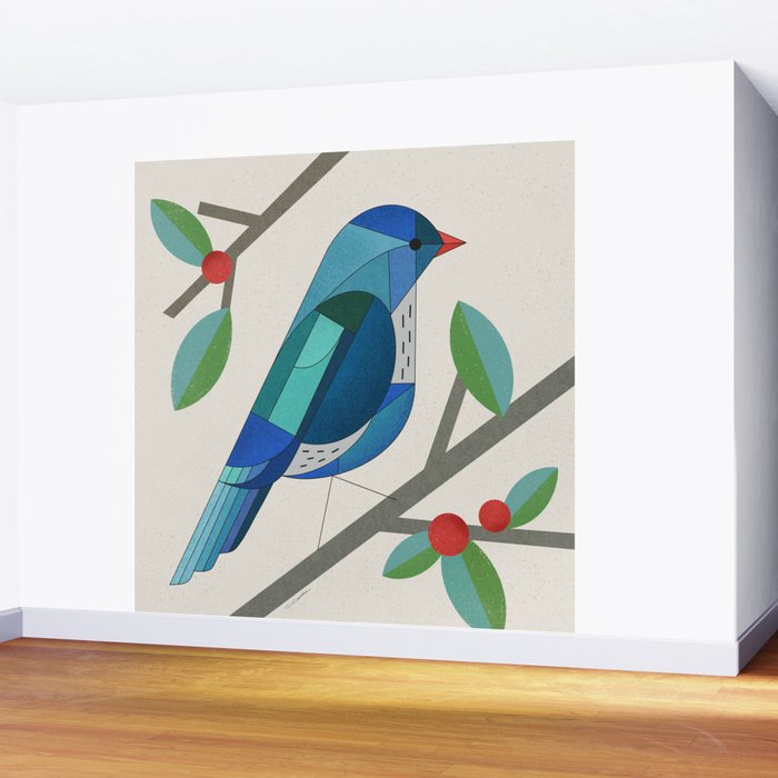 Blue Bird Wall Mural Gallery Image 2