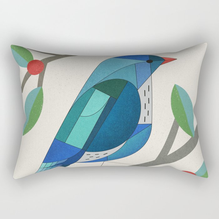 Blue Bird Rectangular Pillow Gallery Image 1