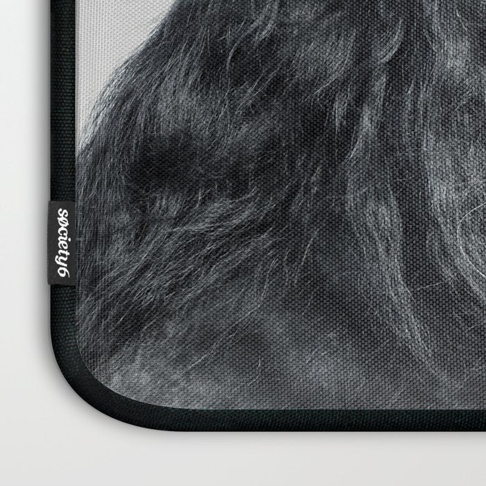 Black Beauty - Minimalist Black and White Photography Laptop Sleeve Gallery Image 3