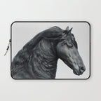Black Beauty - Minimalist Black and White Photography Laptop Sleeve Gallery Image 1