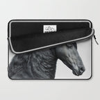 Black Beauty - Minimalist Black and White Photography Laptop Sleeve Gallery Image 2