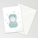 Pearl ring Cat Stationery Card Gallery Image 2