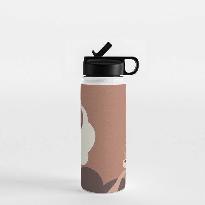 Coffee Hour Inspired by PANTONE 17 1230 Mocha Mousse Water Bottle Gallery Image 1