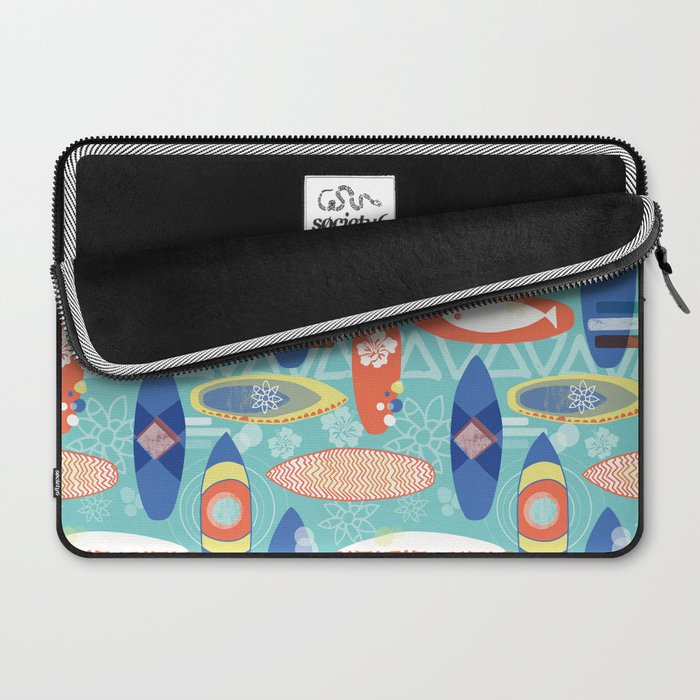 Vintage Surfboards Pattern Laptop Sleeve Gallery Image 2