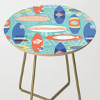 Vintage Surfboards Pattern Side Table Gallery Image 2