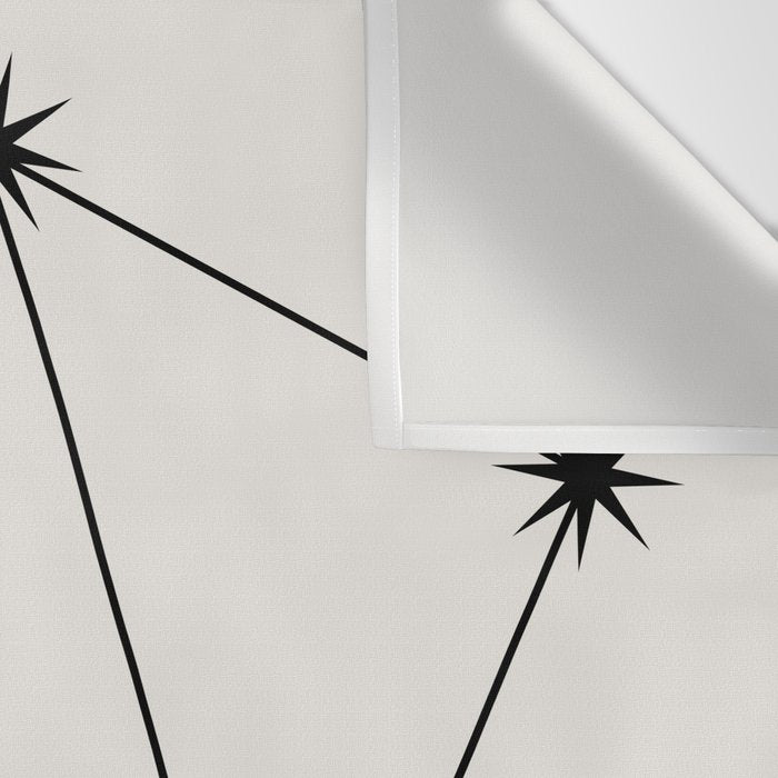 Libra Zodiac Star Constellation Line Art White Wall Tapestry Gallery Image 3