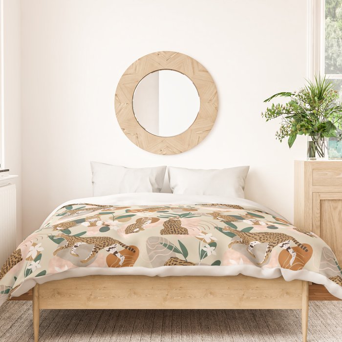 Serval cat abstract nature Duvet Cover Gallery Image 3