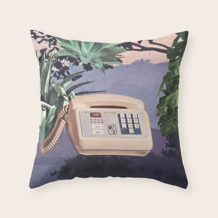 Late Nite Phone Talks Throw Pillow Gallery Image 1