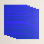 Natural Stripes Modern Minimalist Pattern in Double Electric Blue Wrapping Paper Gallery Image 3