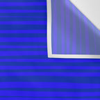 Natural Stripes Modern Minimalist Pattern in Double Electric Blue Wall Tapestry Gallery Image 3