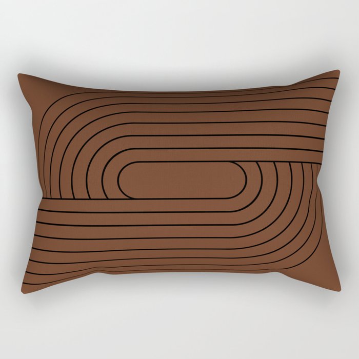 Oval Lines Abstract XXVI Rectangular Pillow Gallery Image 1