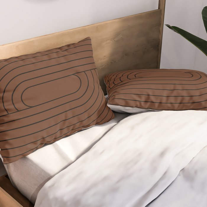 Oval Lines Abstract XXVI Pillow Sham Gallery Image 2