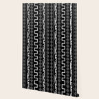 Abstract Black and White African Mud Cloth Design Wallpaper Gallery Image 2