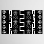 Abstract Black and White African Mud Cloth Design Tablecloth Gallery Image 2