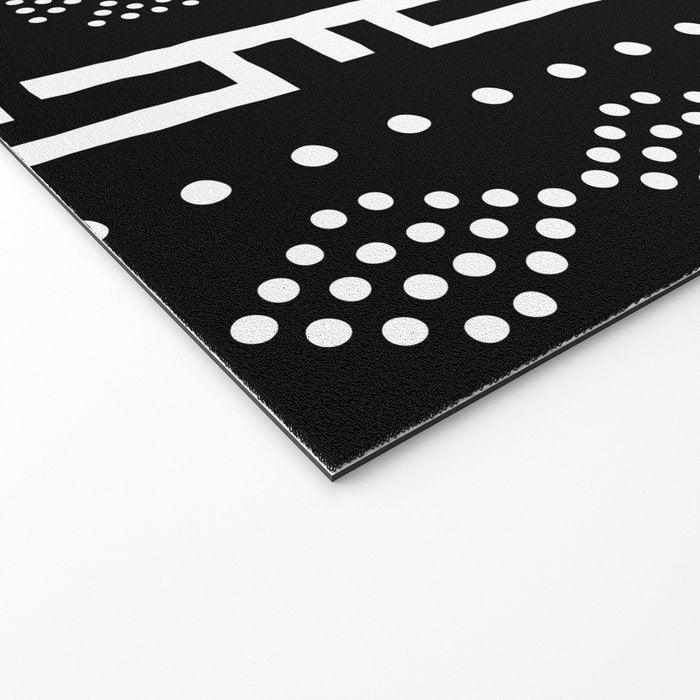 Abstract Black and White African Mud Cloth Design Welcome Mat Gallery Image 2
