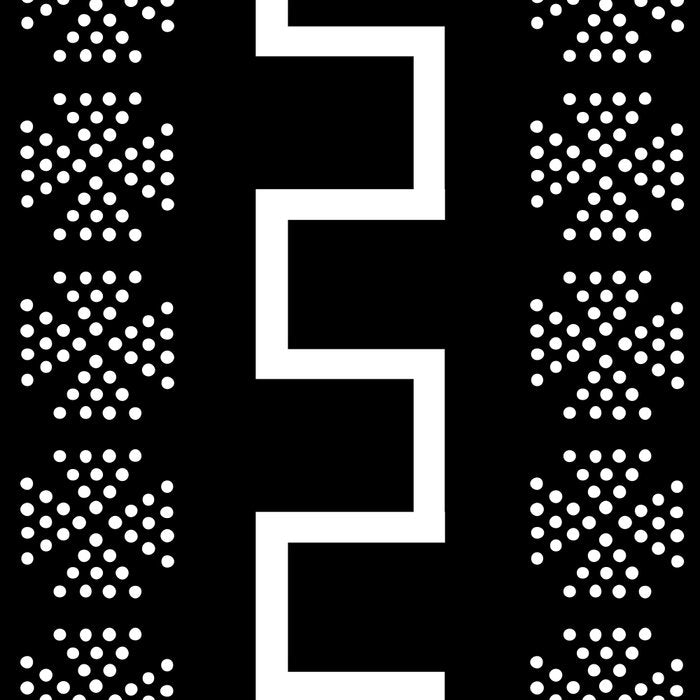 Abstract Black and White African Mud Cloth Design Coffee Mug Gallery Image 2