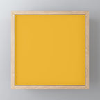 True Mustard Yellow Solid Mini Art Print Gallery Image 1
