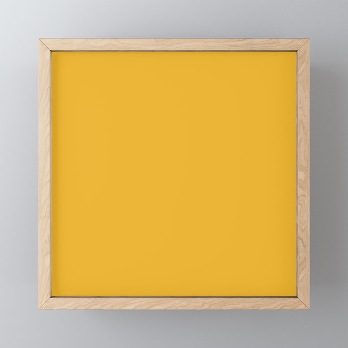 True Mustard Yellow Solid Mini Art Print Gallery Image 1