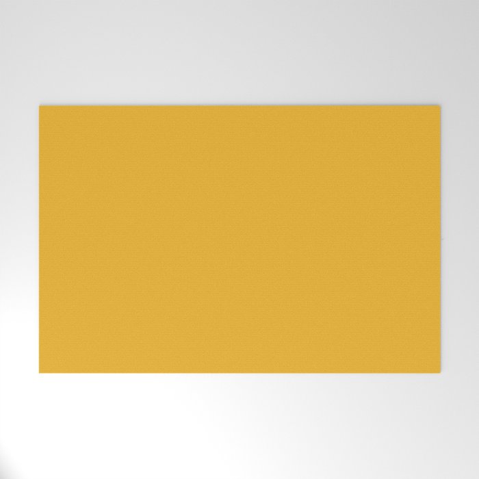 True Mustard Yellow Solid Welcome Mat Gallery Image 1