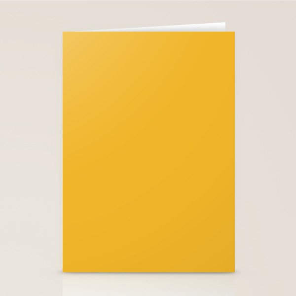 True Mustard Yellow Solid Stationery Card Gallery Image 1