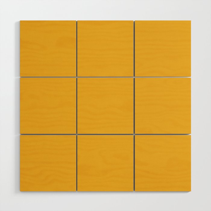True Mustard Yellow Solid Wood Wall Art Gallery Image 1