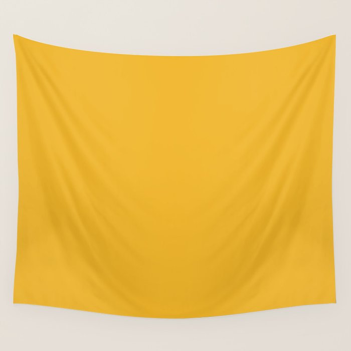 True Mustard Yellow Solid Wall Tapestry Gallery Image 4