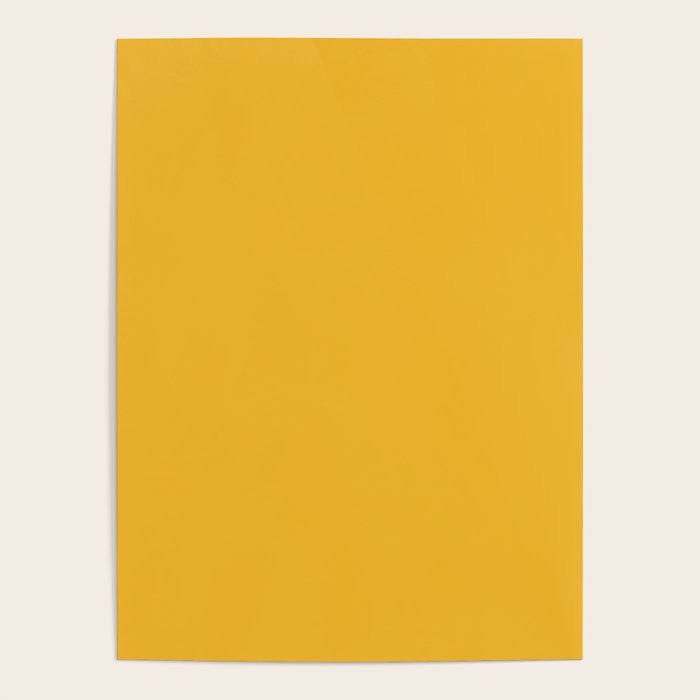 True Mustard Yellow Solid Poster Gallery Image 1