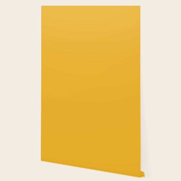 True Mustard Yellow Solid Wallpaper Gallery Image 2