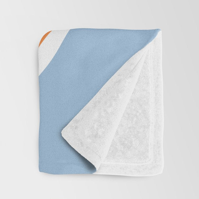 Retro Abstract New Groove Trippy Boho Pattern Green Baby Blue Orange Pink White Throw Blanket Gallery Image 3