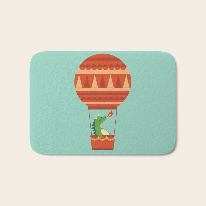 Dragon On Hot Air Balloon Bath Mat Gallery Image 1