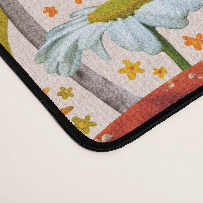 Mushroom Collage Print in Cream Desk Mat Gallery Image 4