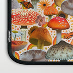 Mushroom Collage Print in Cream Laptop Sleeve Gallery Image 3