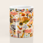 Mushroom Collage Print in Cream Coffee Mug Gallery Image 4