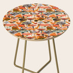 Mushroom Collage Print in Cream Side Table Gallery Image 2