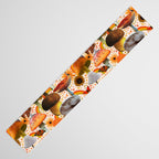 Mushroom Collage Print in Cream Table Runner Gallery Image 3