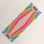 Smile - 70s Retro Sun Rainbow  Yoga Mat Gallery Image 1