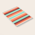 Teal Turquoise and Burnt Orange Southwest Serape Blanket Stripes Notebook Gallery Image 3