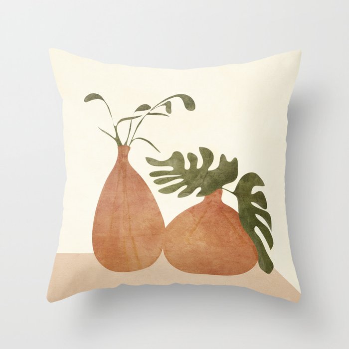 Two Living Vases Throw Pillow Gallery Image 6
