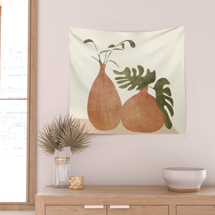 Two Living Vases Wall Tapestry Gallery Image 2