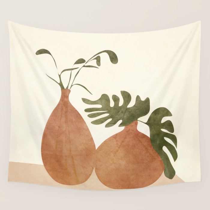 Two Living Vases Wall Tapestry Gallery Image 1