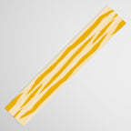 Abstract Organic Stripes Vertical Pattern in Mustard Yellow Table Runner Gallery Image 3