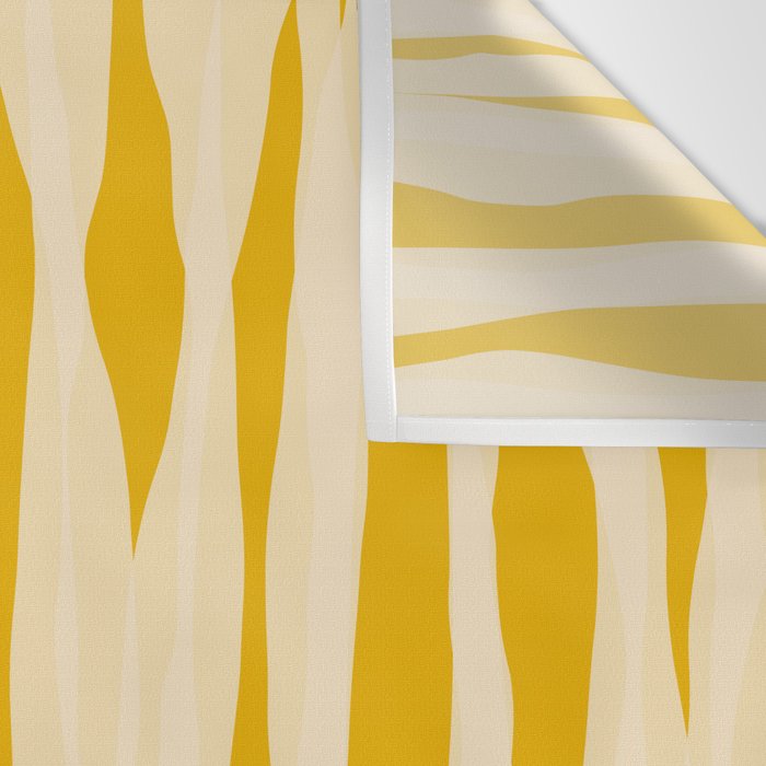 Abstract Organic Stripes Vertical Pattern in Mustard Yellow Wall Tapestry Gallery Image 3