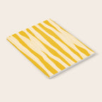 Abstract Organic Stripes Vertical Pattern in Mustard Yellow Notebook Gallery Image 2