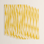 Abstract Organic Stripes Vertical Pattern in Mustard Yellow Wrapping Paper Gallery Image 3