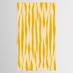 Abstract Organic Stripes Vertical Pattern in Mustard Yellow Tablecloth Gallery Image 2