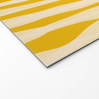 Abstract Organic Stripes Vertical Pattern in Mustard Yellow Welcome Mat Gallery Image 2