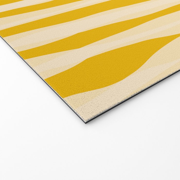 Abstract Organic Stripes Vertical Pattern in Mustard Yellow Welcome Mat Gallery Image 2