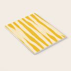 Abstract Organic Stripes Vertical Pattern in Mustard Yellow Notebook Gallery Image 3